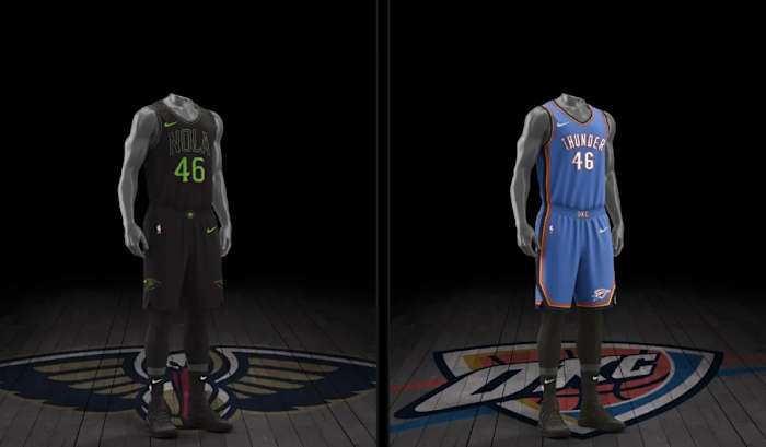Thunder - Icon Edition (Blue) vs. Pelicans - City Edition (Black/Neon)
